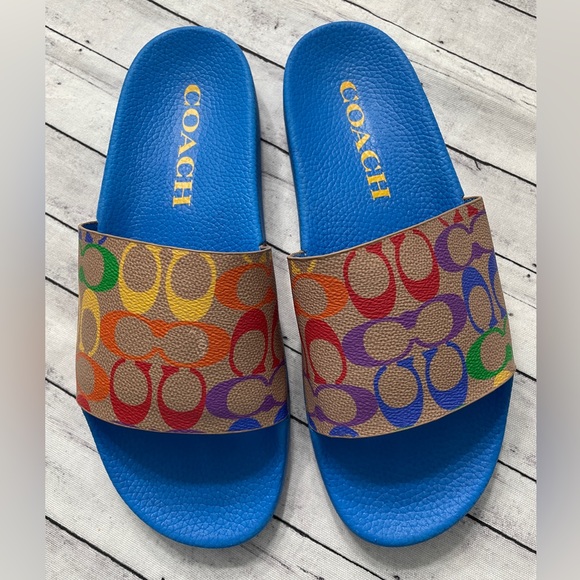 COACH
Men's Signature Rainbow Logo Print Slides - Picture 6 of 9